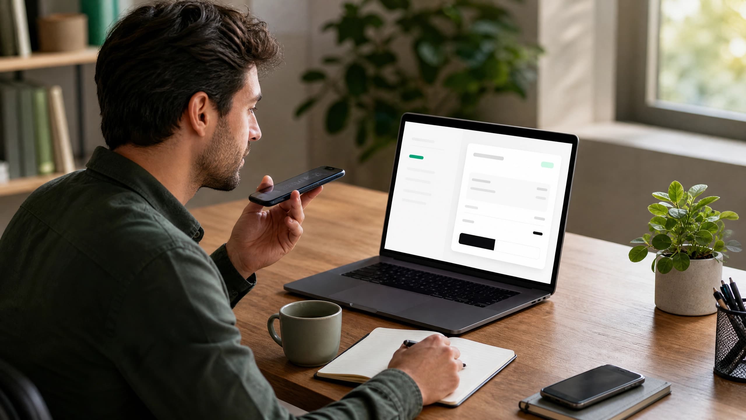 Freelancers creating an invoice by voice