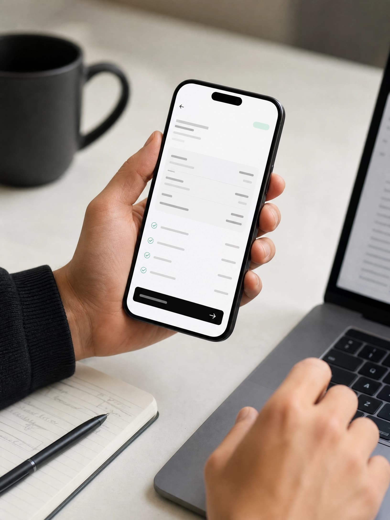 Reviewing an invoice draft before sending